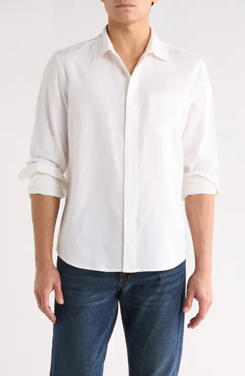 14th & Union linen blend button-up shirt